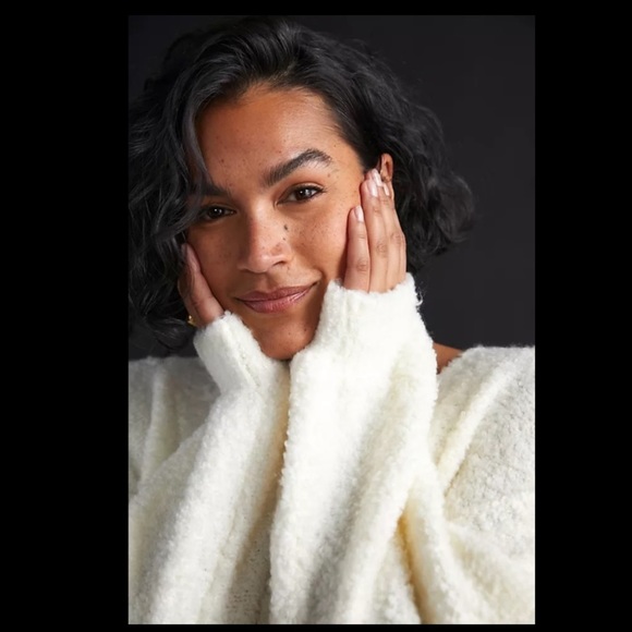 ANTHROPOLOGIE Pilcro Teddy V-Neck Tunic Sweater - Picture 7 of 16